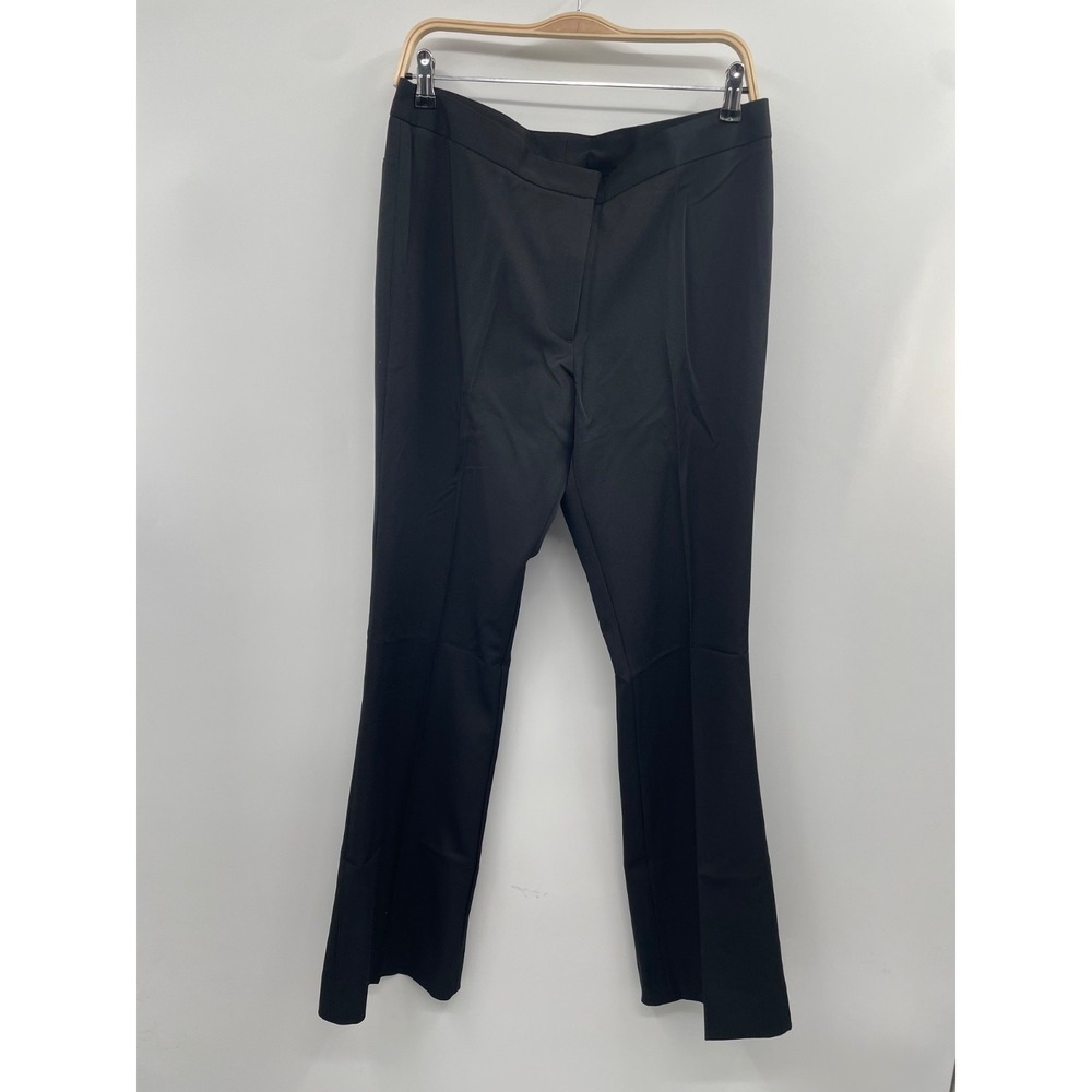 Design‎ Collective Pants Women 12 Black Flat Front Bootcut Leg High Waist NWOT